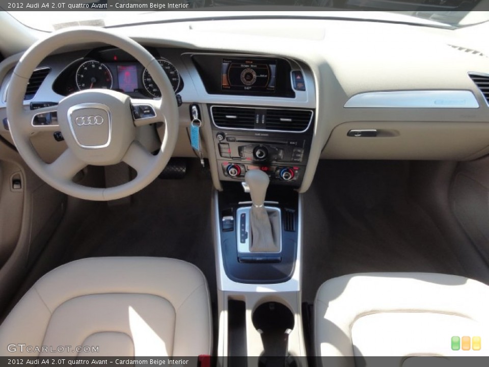 Cardamom Beige Interior Dashboard for the 2012 Audi A4 2.0T quattro Avant #67531976