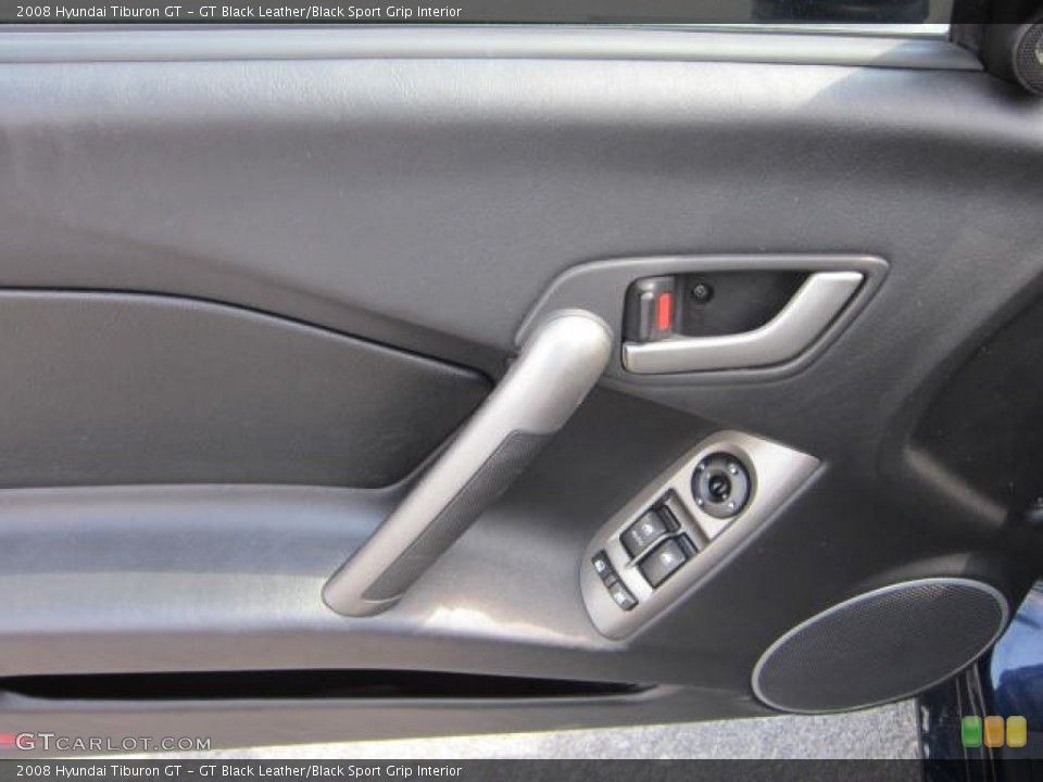 GT Black Leather/Black Sport Grip Interior Door Panel for the 2008 Hyundai Tiburon GT #67532963