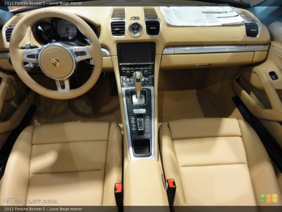 Luxor Beige Interior Dashboard for the 2013 Porsche Boxster S #67534061