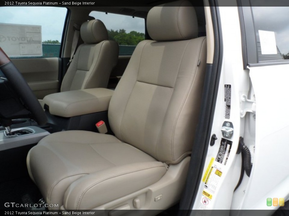 Sand Beige Interior Front Seat for the 2012 Toyota Sequoia Platinum #67540784