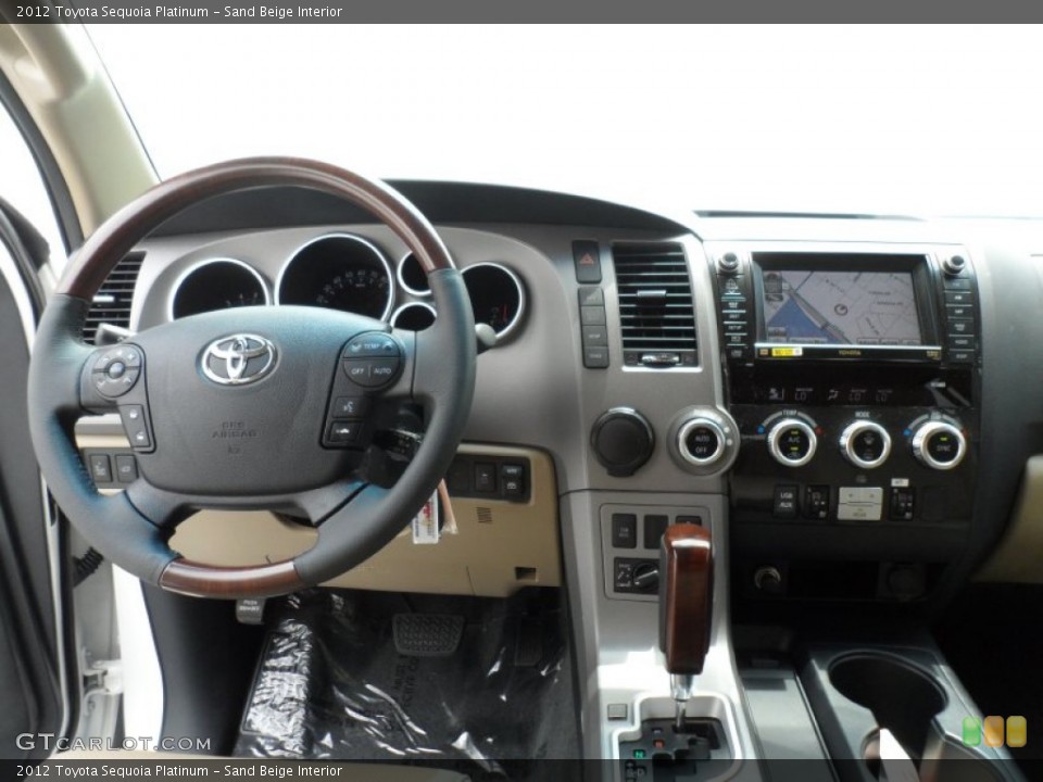 Sand Beige Interior Dashboard for the 2012 Toyota Sequoia Platinum #67540829