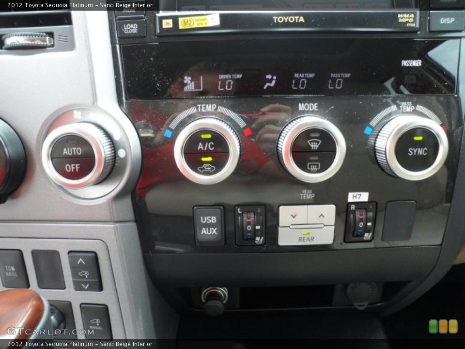 Sand Beige Interior Controls for the 2012 Toyota Sequoia Platinum #67540865