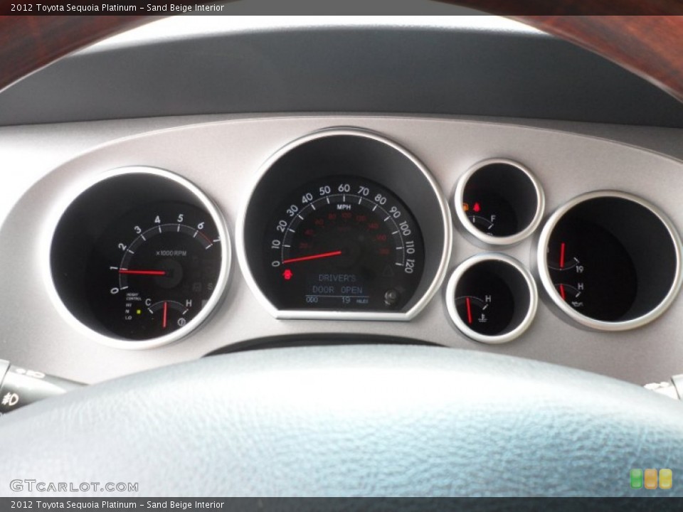 Sand Beige Interior Gauges for the 2012 Toyota Sequoia Platinum #67540905