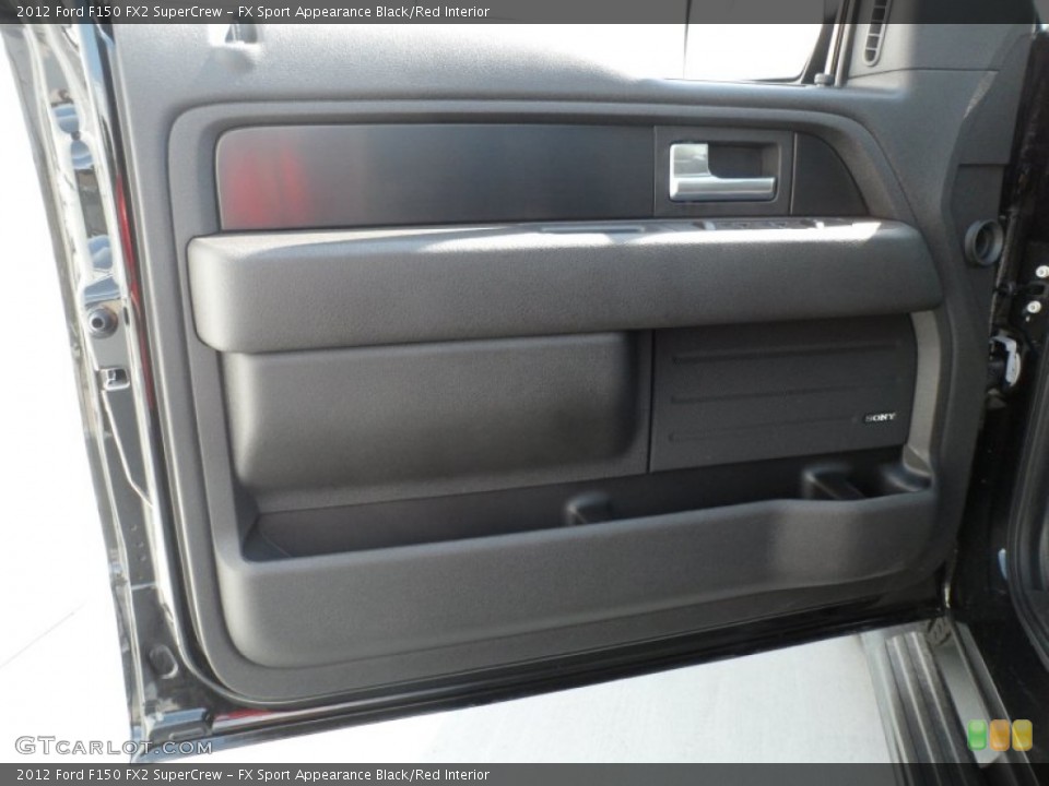 FX Sport Appearance Black/Red Interior Door Panel for the 2012 Ford F150 FX2 SuperCrew #67541387