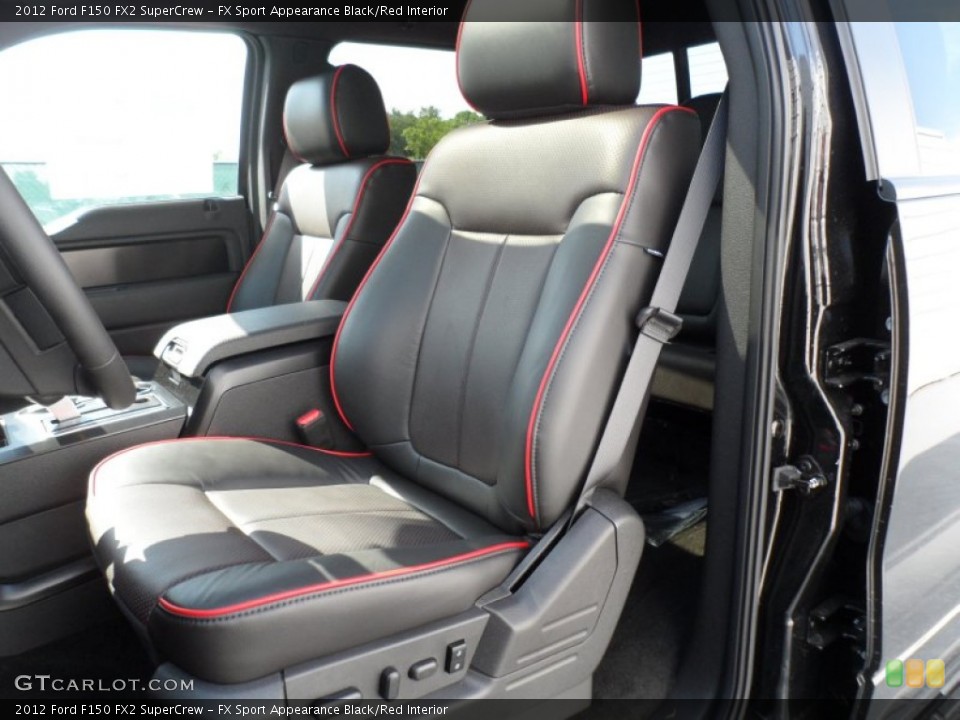 FX Sport Appearance Black/Red Interior Front Seat for the 2012 Ford F150 FX2 SuperCrew #67541399