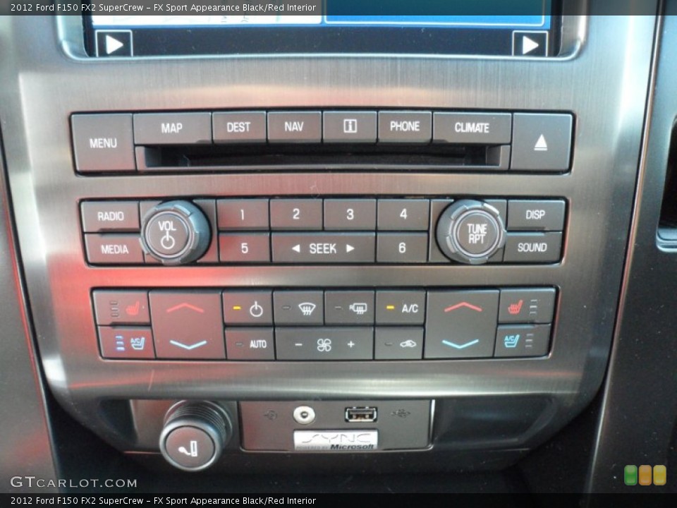 FX Sport Appearance Black/Red Interior Controls for the 2012 Ford F150 FX2 SuperCrew #67541451