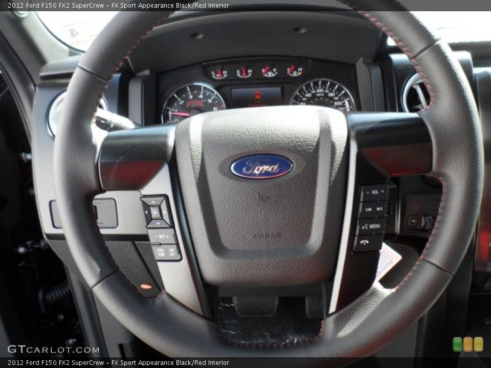 FX Sport Appearance Black/Red Interior Steering Wheel for the 2012 Ford F150 FX2 SuperCrew #67541480