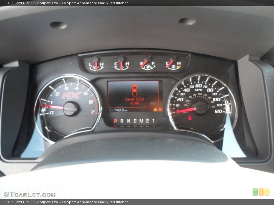 FX Sport Appearance Black/Red Interior Gauges for the 2012 Ford F150 FX2 SuperCrew #67541489
