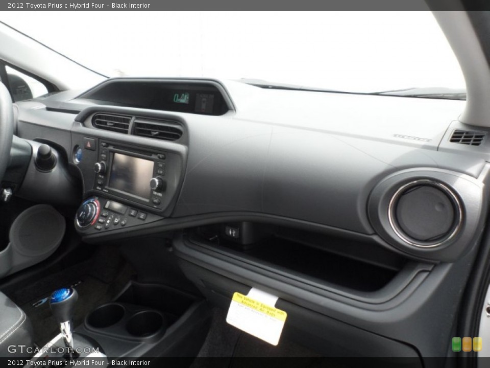 Black Interior Dashboard for the 2012 Toyota Prius c Hybrid Four #67542264