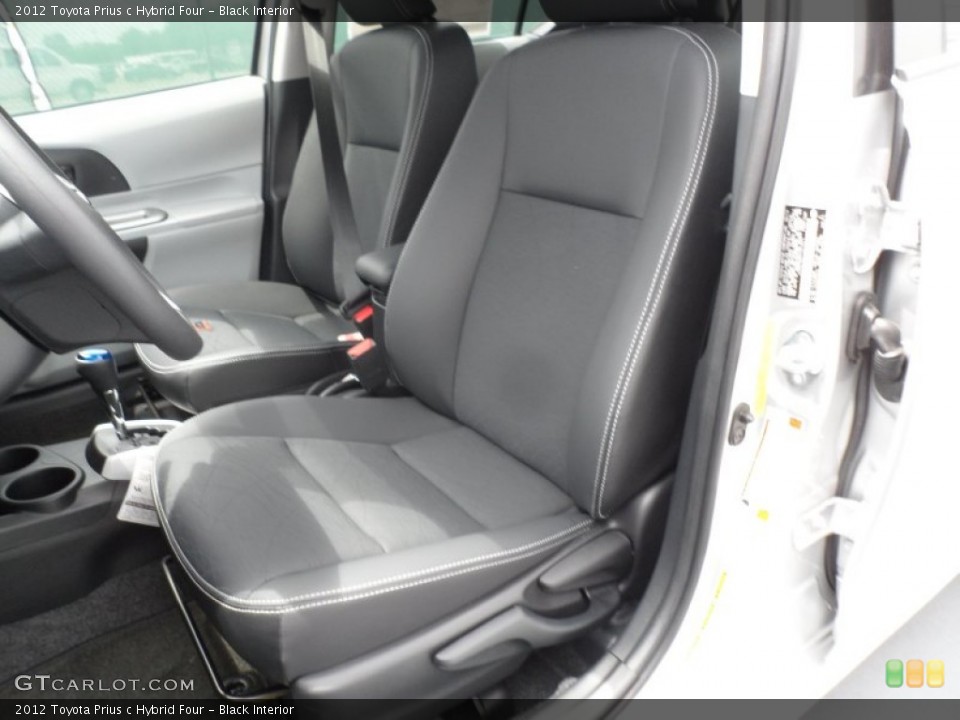 Black Interior Front Seat for the 2012 Toyota Prius c Hybrid Four #67542315