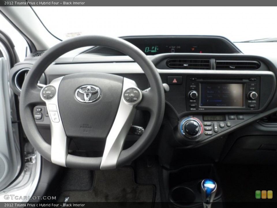 Black Interior Dashboard for the 2012 Toyota Prius c Hybrid Four #67542330