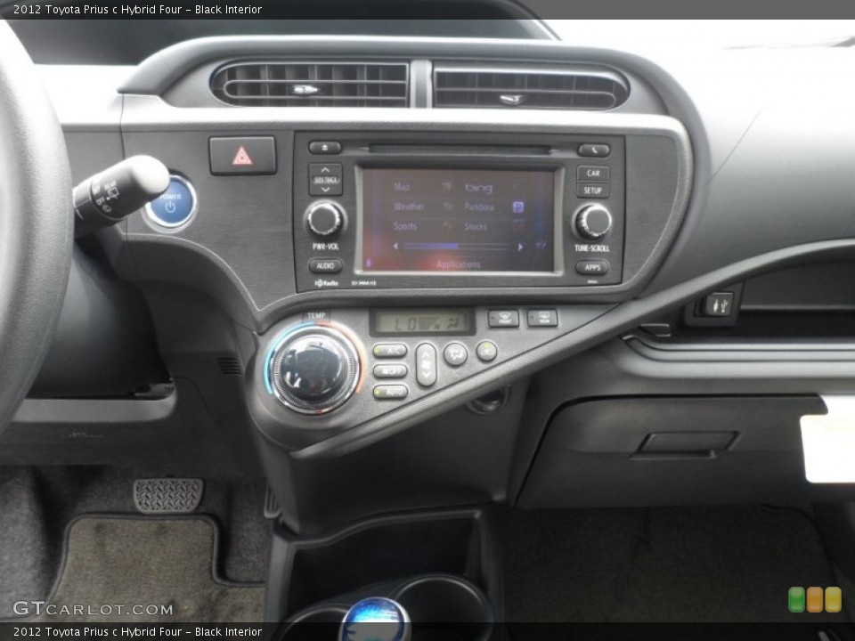 Black Interior Controls for the 2012 Toyota Prius c Hybrid Four #67542339