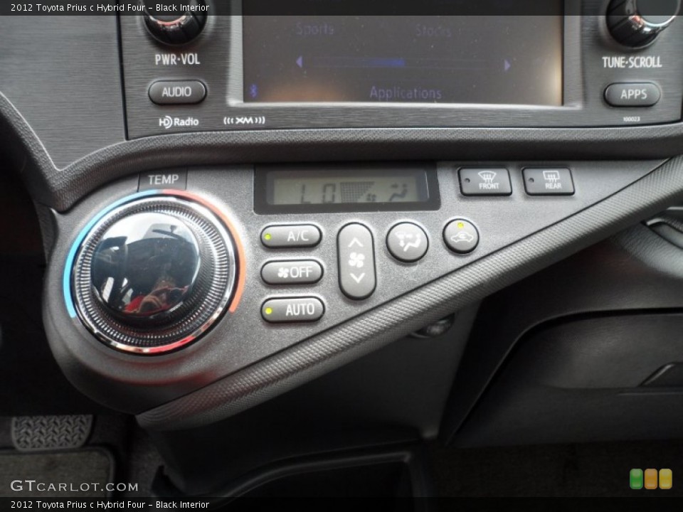 Black Interior Controls for the 2012 Toyota Prius c Hybrid Four #67542357