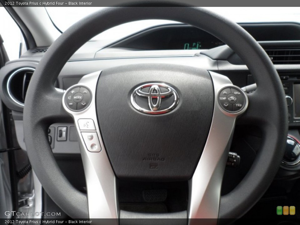 Black Interior Steering Wheel for the 2012 Toyota Prius c Hybrid Four #67542387