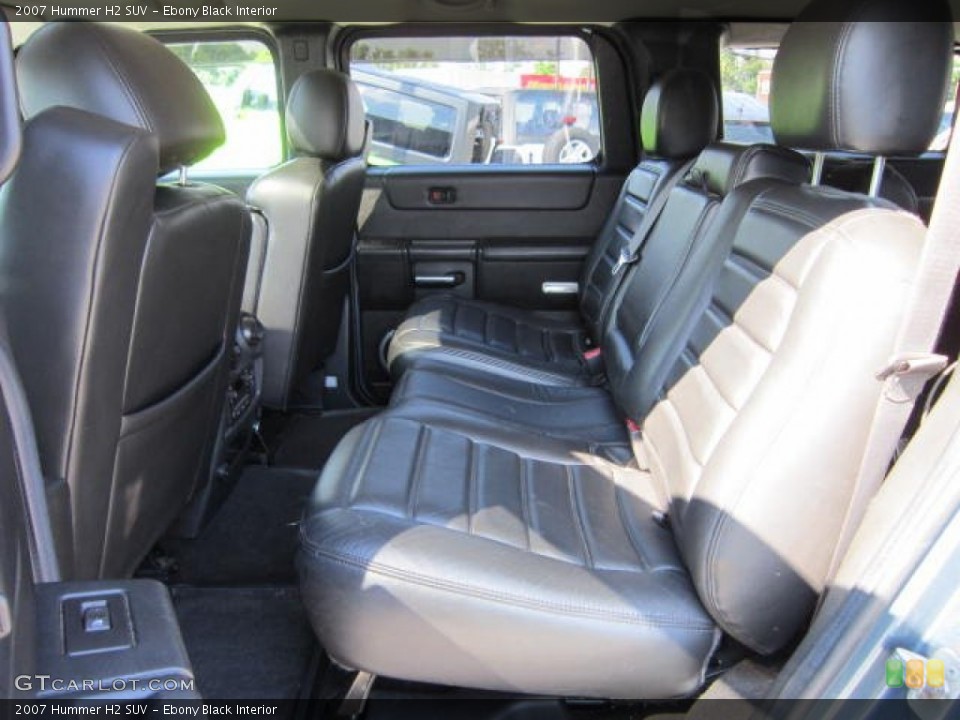 Ebony Black Interior Rear Seat for the 2007 Hummer H2 SUV #67545690