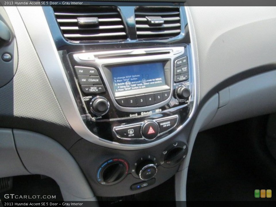 Gray Interior Controls for the 2013 Hyundai Accent SE 5 Door #67549482