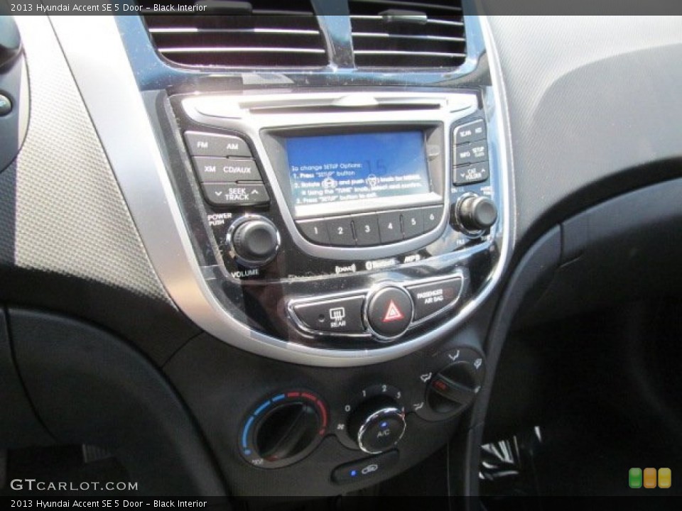 Black Interior Controls for the 2013 Hyundai Accent SE 5 Door #67549560
