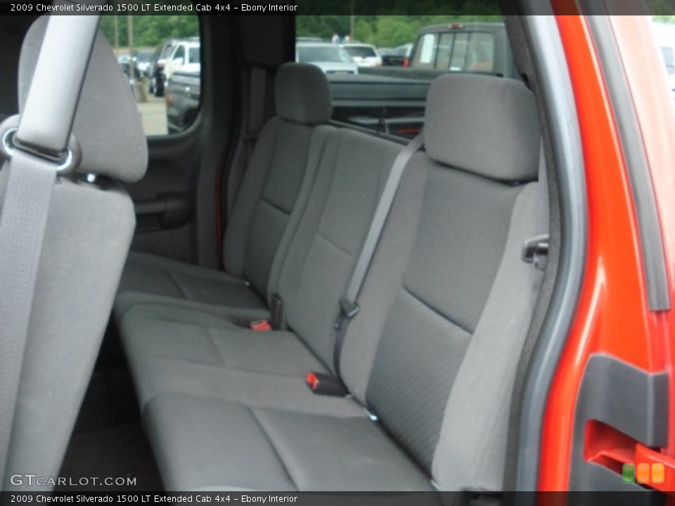 Ebony Interior Rear Seat for the 2009 Chevrolet Silverado 1500 LT Extended Cab 4x4 #67552518