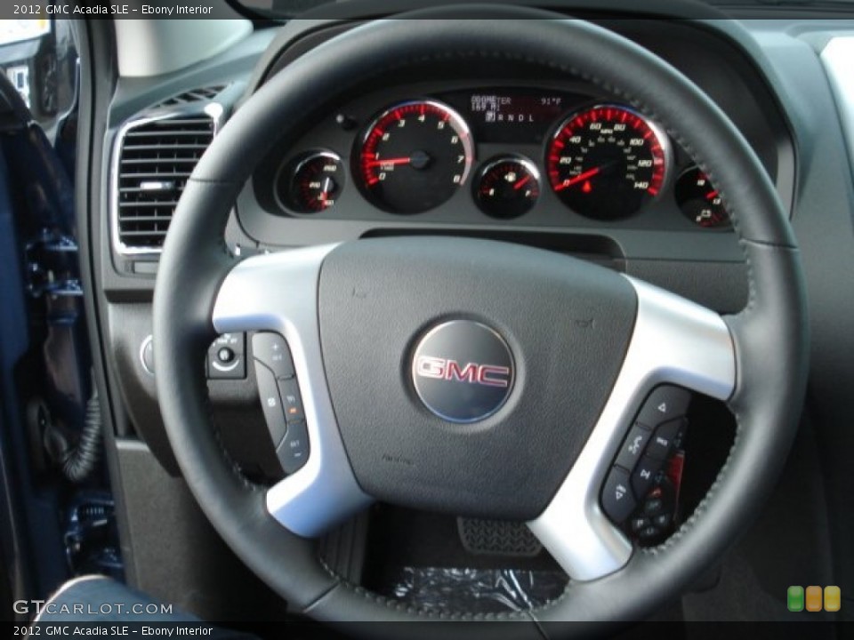 Ebony Interior Steering Wheel for the 2012 GMC Acadia SLE #67552758