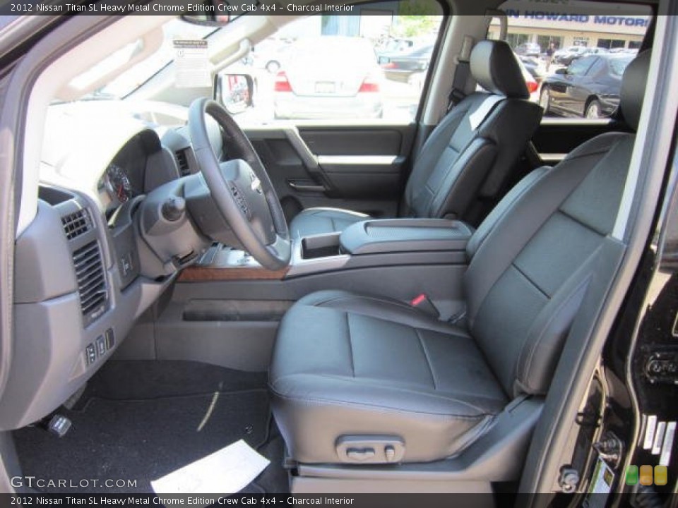 Charcoal Interior Photo for the 2012 Nissan Titan SL Heavy Metal Chrome Edition Crew Cab 4x4 #67559376