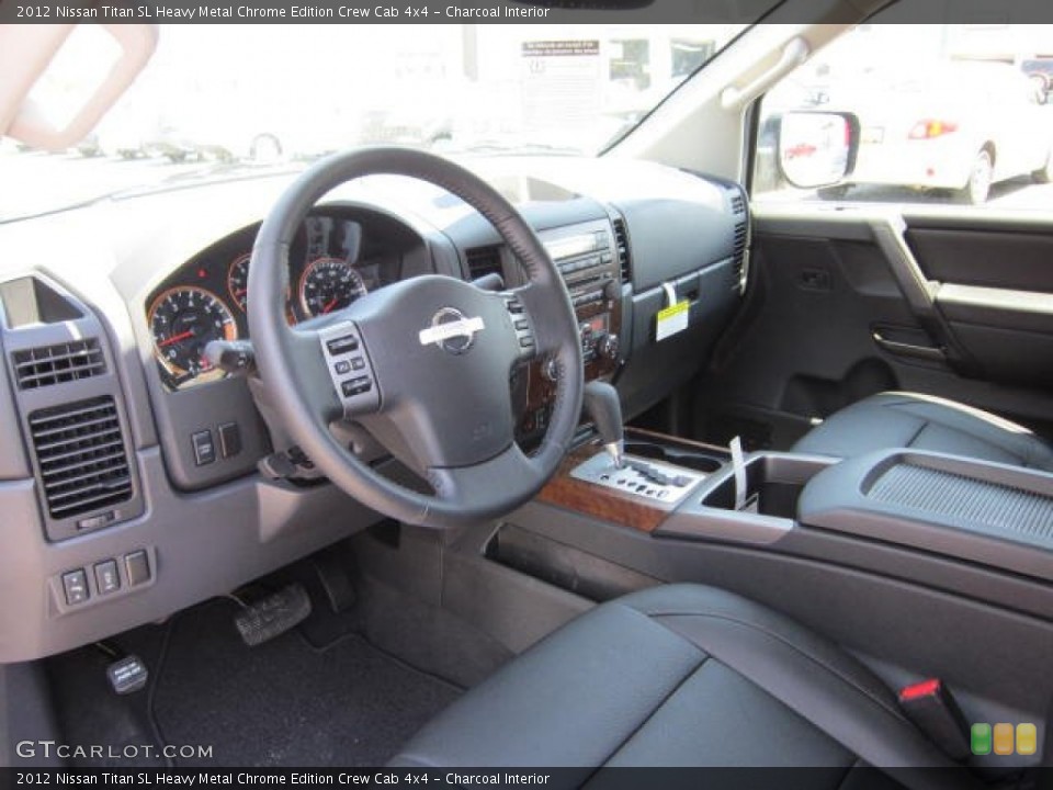 Charcoal Interior Photo for the 2012 Nissan Titan SL Heavy Metal Chrome Edition Crew Cab 4x4 #67559382