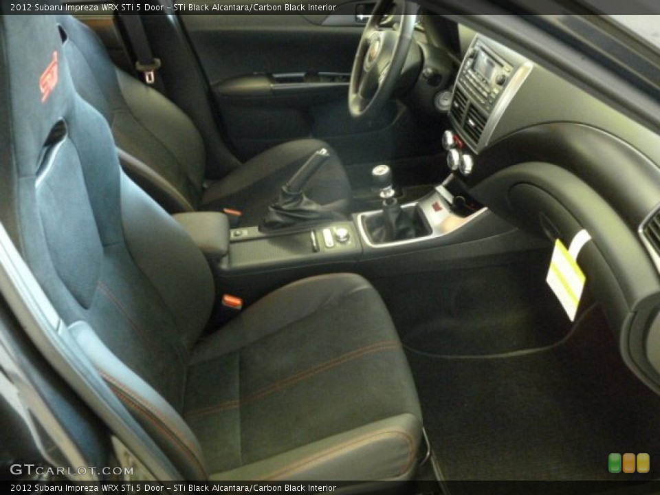 STi Black Alcantara/Carbon Black Interior Photo for the 2012 Subaru Impreza WRX STi 5 Door #67560369