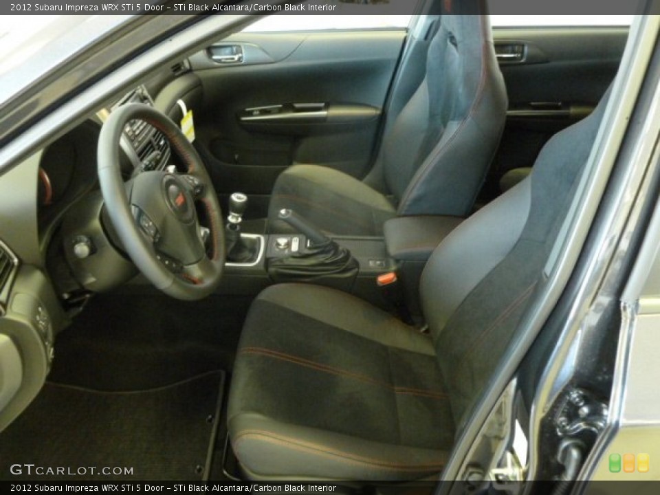 STi Black Alcantara/Carbon Black Interior Photo for the 2012 Subaru Impreza WRX STi 5 Door #67560384