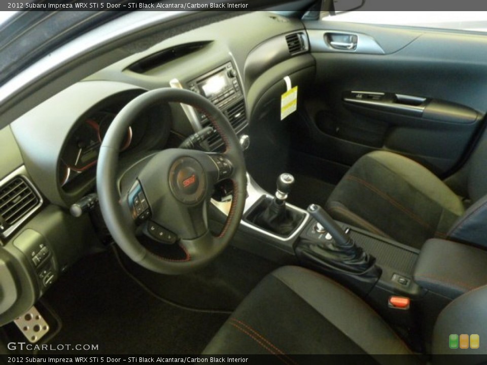 STi Black Alcantara/Carbon Black Interior Photo for the 2012 Subaru Impreza WRX STi 5 Door #67560387