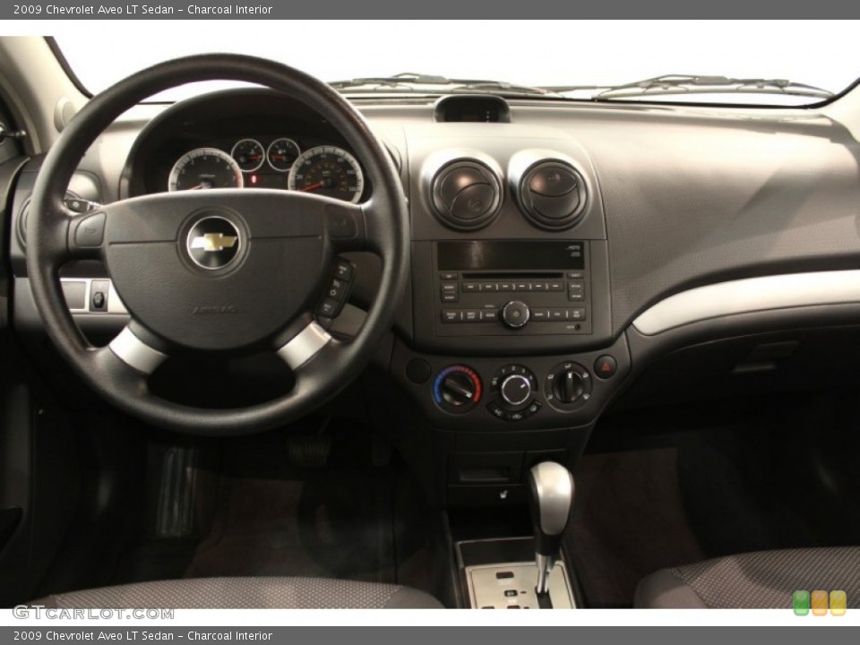 Charcoal Interior Dashboard for the 2009 Chevrolet Aveo LT Sedan #67562244