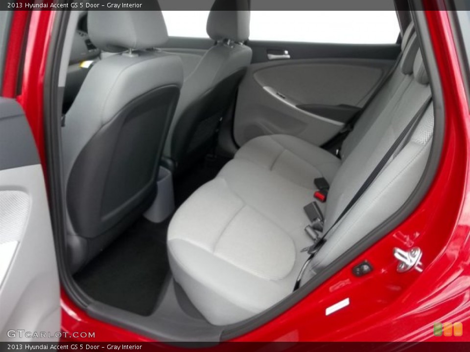 Gray Interior Rear Seat for the 2013 Hyundai Accent GS 5 Door #67567045