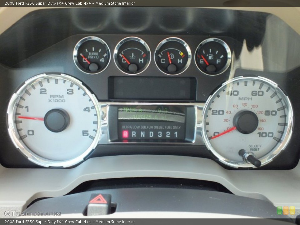 Medium Stone Interior Gauges for the 2008 Ford F250 Super Duty FX4 Crew Cab 4x4 #67567361