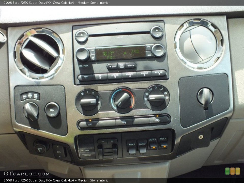 Medium Stone Interior Controls for the 2008 Ford F250 Super Duty FX4 Crew Cab 4x4 #67567374