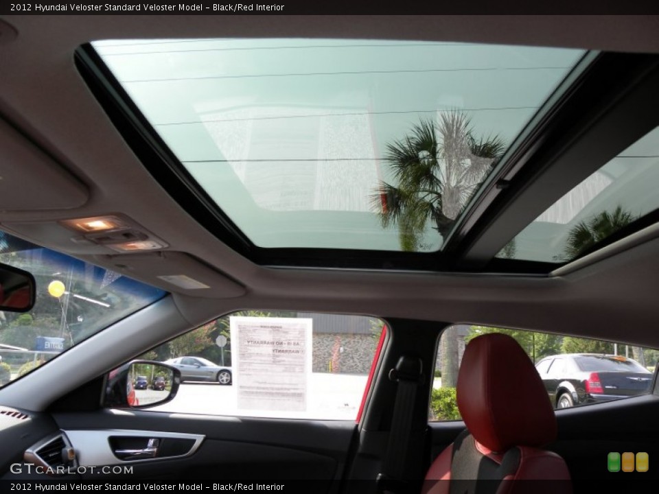 Black/Red Interior Sunroof for the 2012 Hyundai Veloster  #67569109