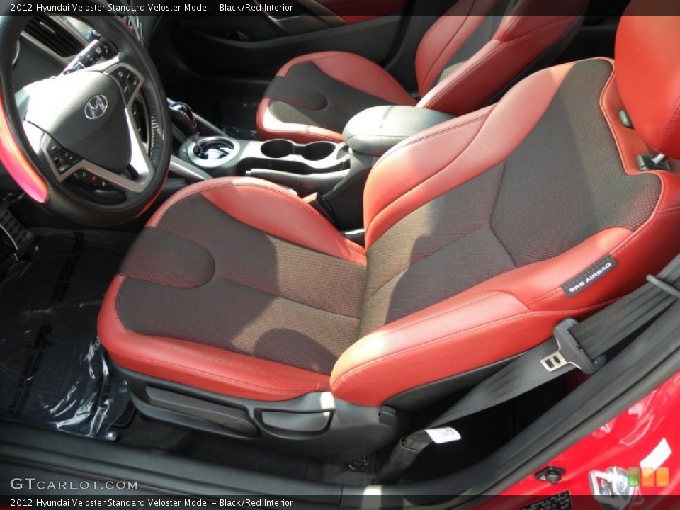 Black/Red Interior Front Seat for the 2012 Hyundai Veloster  #67569119
