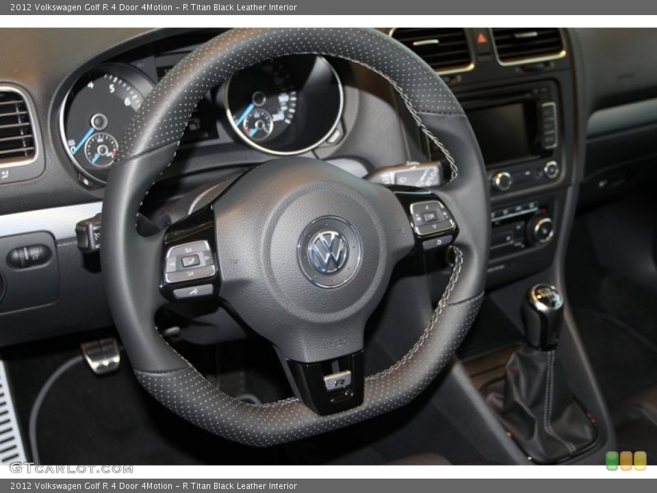 R Titan Black Leather Interior Steering Wheel for the 2012 Volkswagen Golf R 4 Door 4Motion #67569625