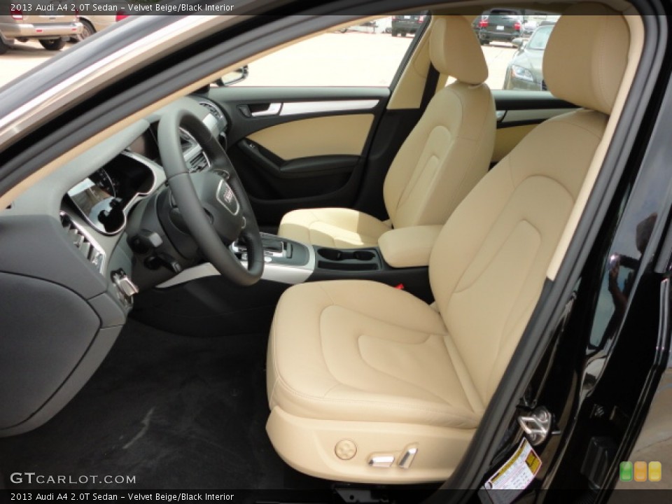 Velvet Beige/Black Interior Front Seat for the 2013 Audi A4 2.0T Sedan #67569994