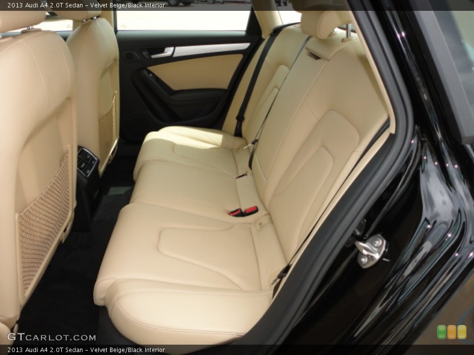 Velvet Beige/Black Interior Rear Seat for the 2013 Audi A4 2.0T Sedan #67570003