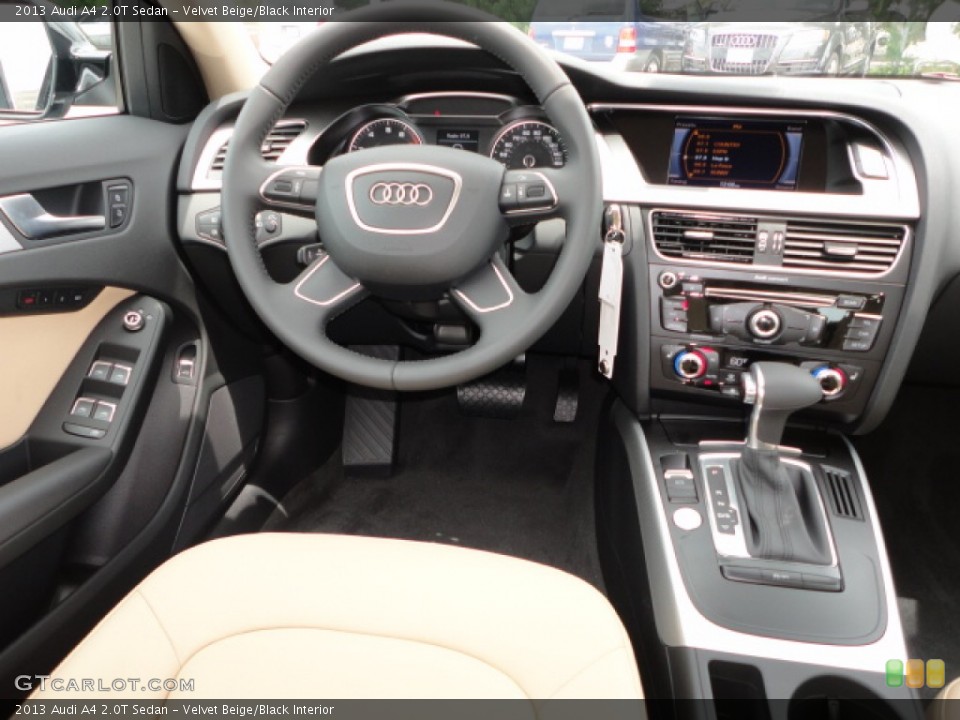 Velvet Beige/Black Interior Dashboard for the 2013 Audi A4 2.0T Sedan #67570012