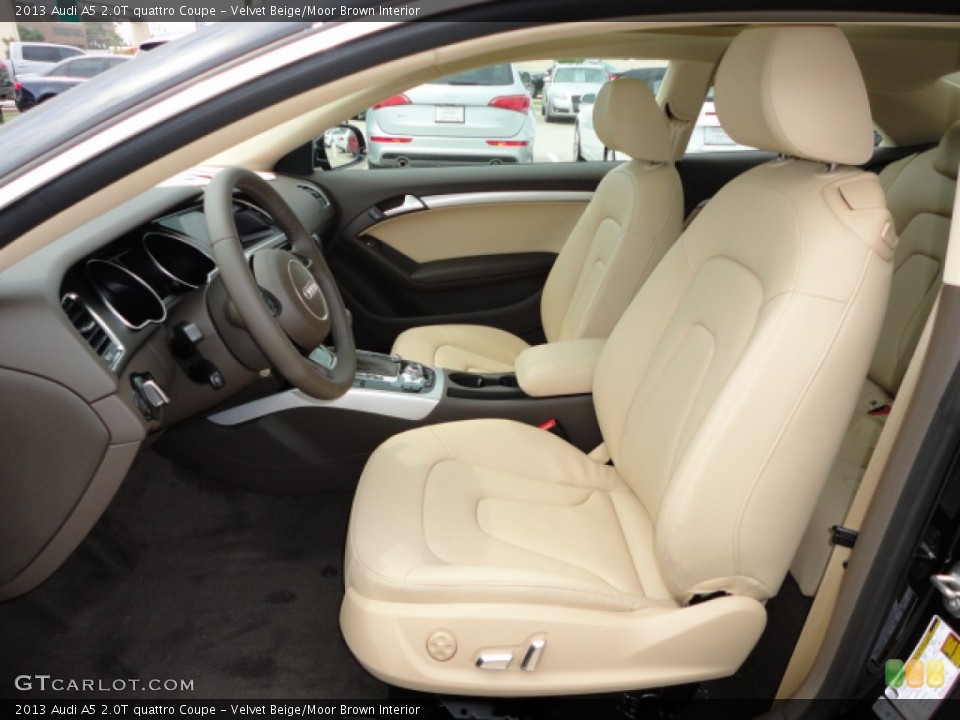 Velvet Beige/Moor Brown Interior Front Seat for the 2013 Audi A5 2.0T quattro Coupe #67570273