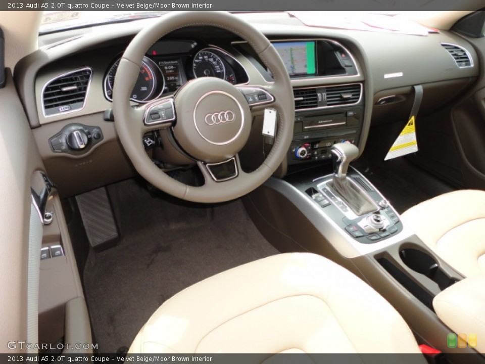 Velvet Beige/Moor Brown Interior Prime Interior for the 2013 Audi A5 2.0T quattro Coupe #67570292