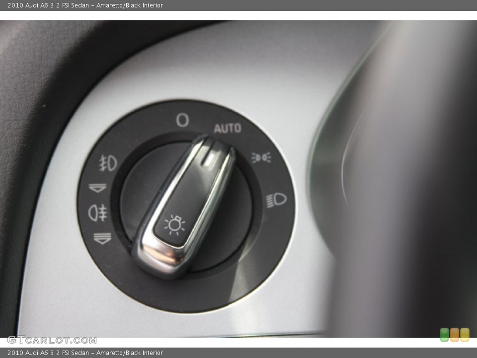 Amaretto/Black Interior Controls for the 2010 Audi A6 3.2 FSI Sedan #67570396