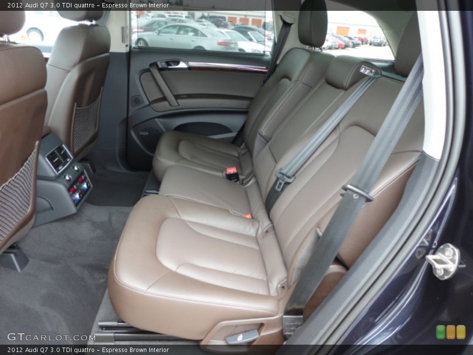 Espresso Brown Interior Rear Seat for the 2012 Audi Q7 3.0 TDI quattro #67570690