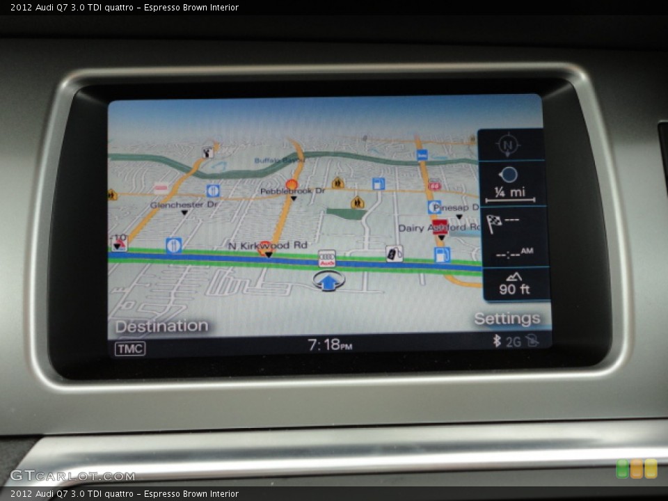 Espresso Brown Interior Navigation for the 2012 Audi Q7 3.0 TDI quattro #67570710
