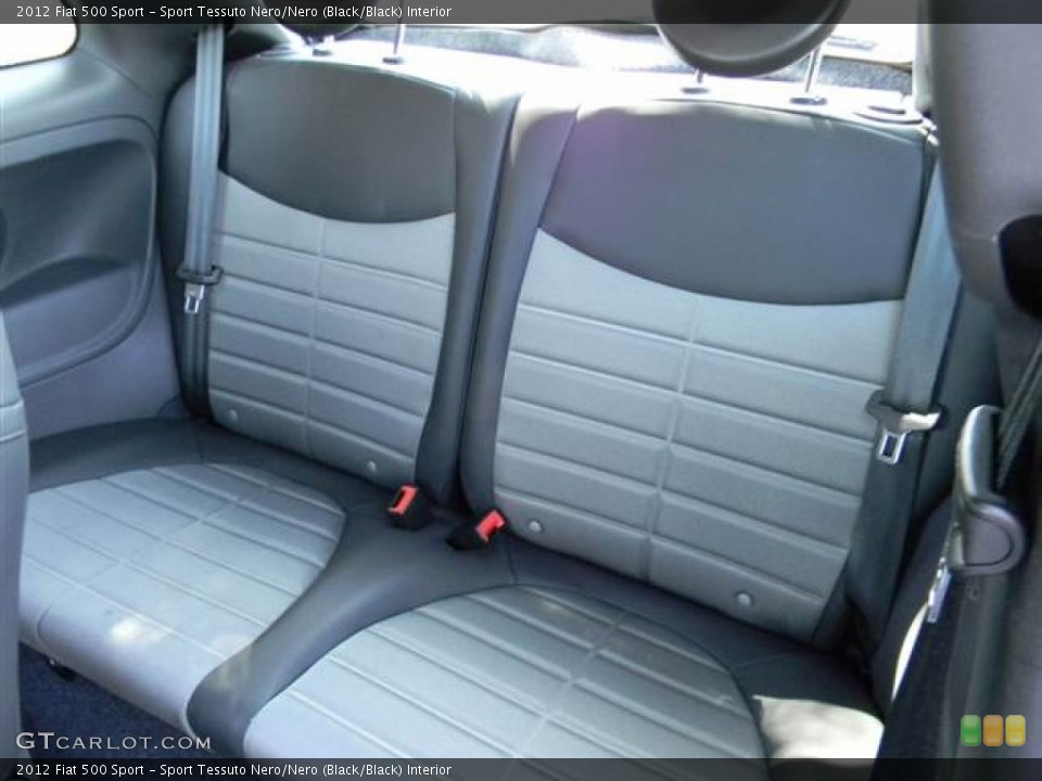 Sport Tessuto Nero/Nero (Black/Black) Interior Rear Seat for the 2012 Fiat 500 Sport #67571080
