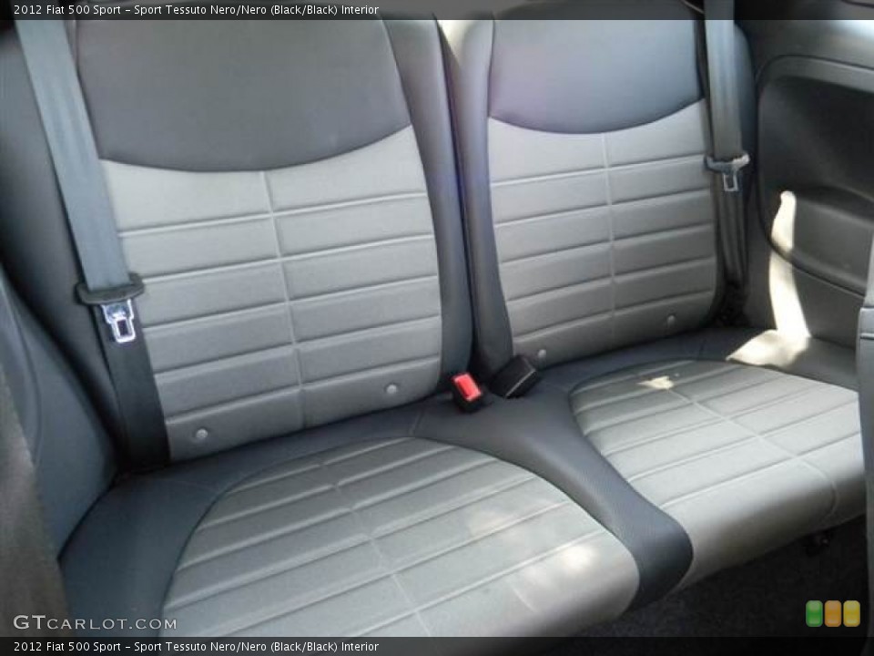 Sport Tessuto Nero/Nero (Black/Black) Interior Rear Seat for the 2012 Fiat 500 Sport #67571101