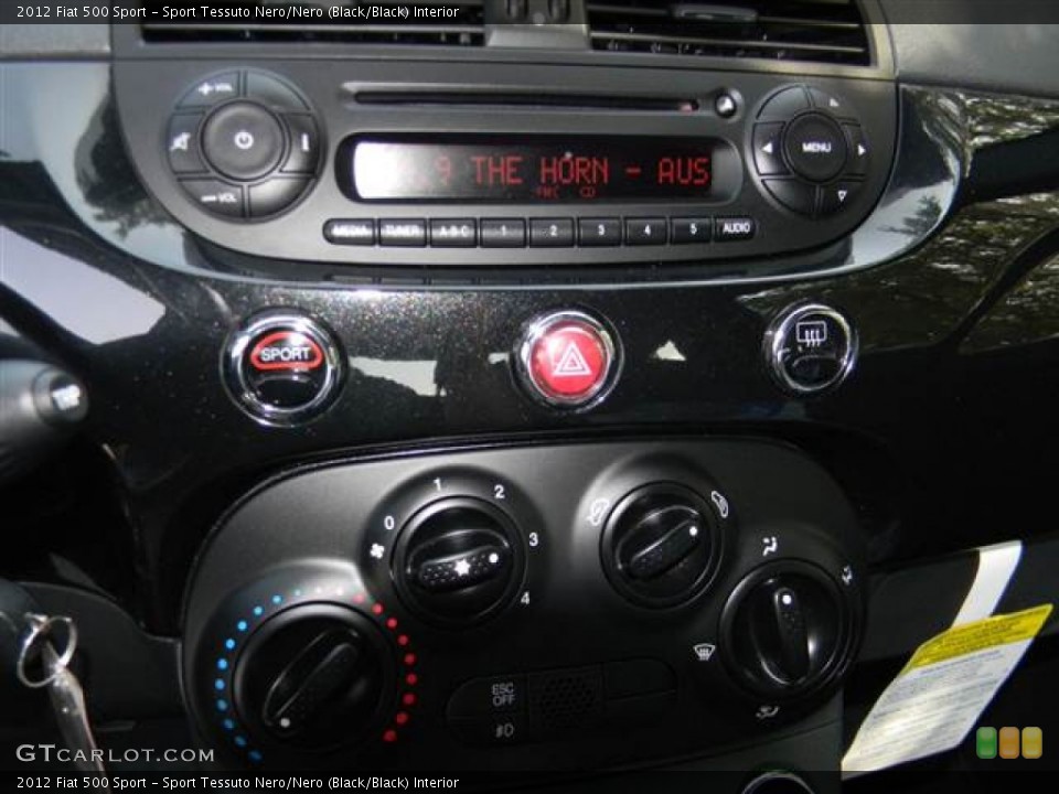 Sport Tessuto Nero/Nero (Black/Black) Interior Controls for the 2012 Fiat 500 Sport #67571143