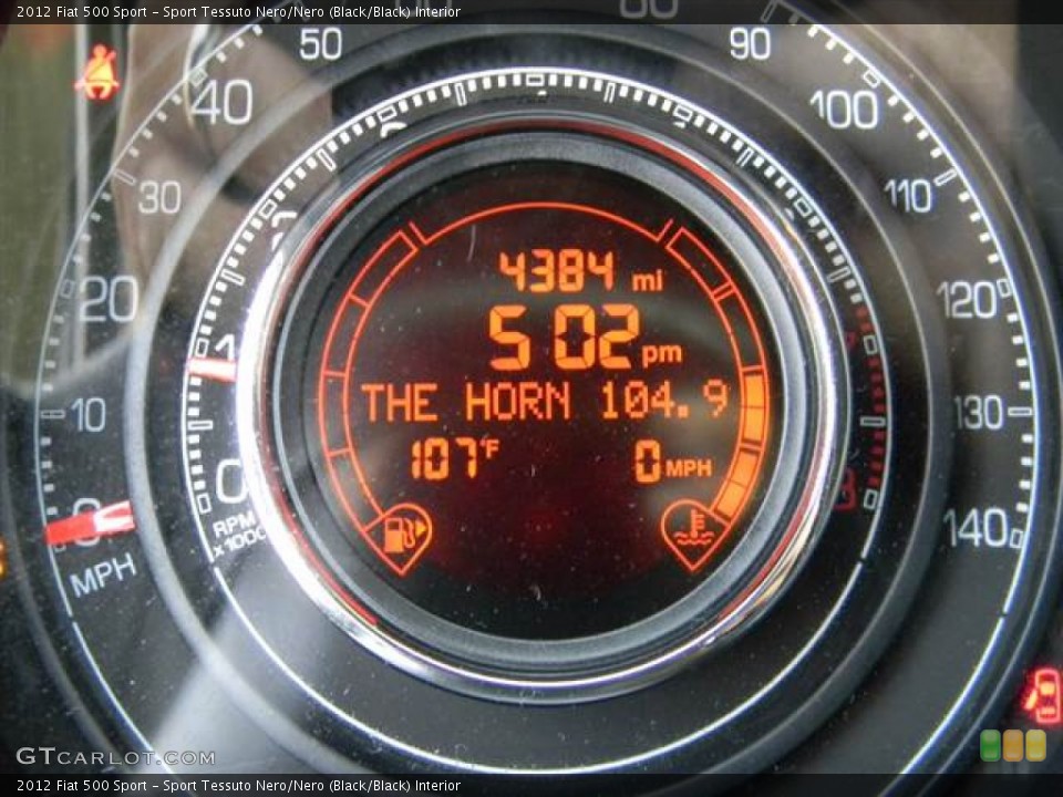 Sport Tessuto Nero/Nero (Black/Black) Interior Gauges for the 2012 Fiat 500 Sport #67571182