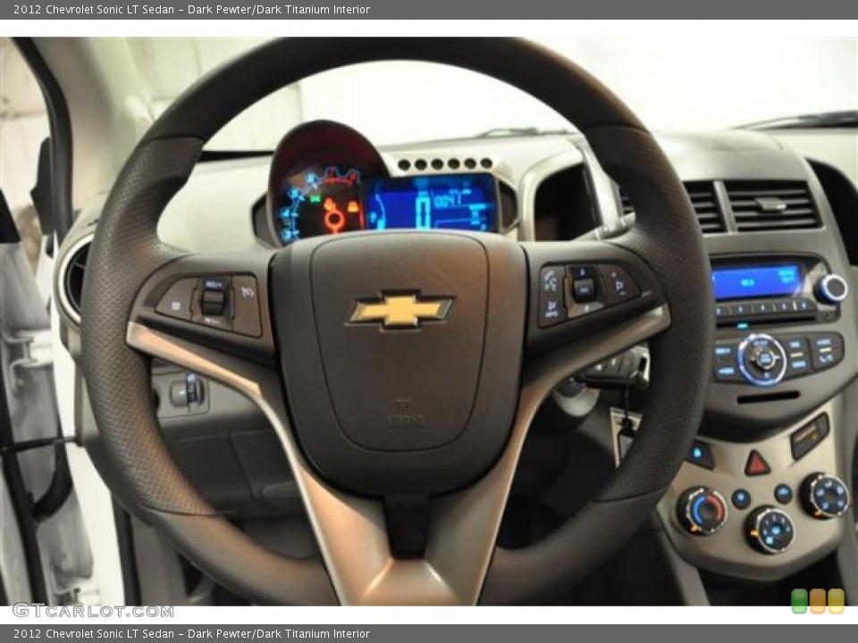 Dark Pewter/Dark Titanium Interior Steering Wheel for the 2012 Chevrolet Sonic LT Sedan #67575669