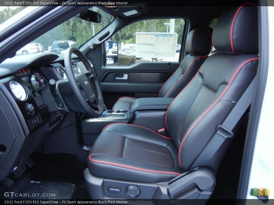 FX Sport Appearance Black/Red Interior Front Seat for the 2012 Ford F150 FX2 SuperCrew #67588927