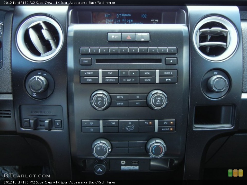 FX Sport Appearance Black/Red Interior Controls for the 2012 Ford F150 FX2 SuperCrew #67588948